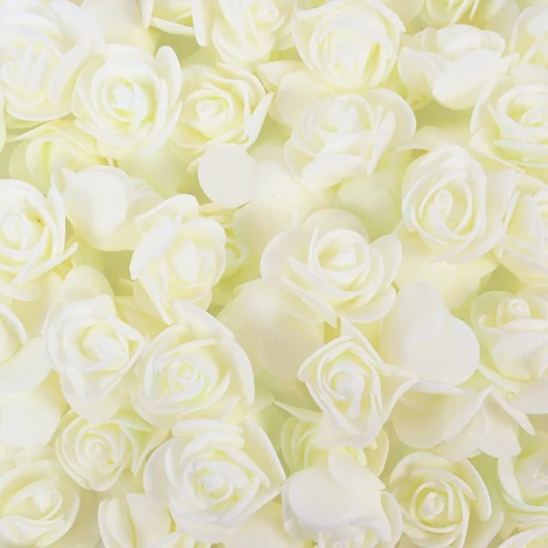 Kunstbloemen ter decoratie 50 stuks Set kunstrozen Decoratieve bloemen crème