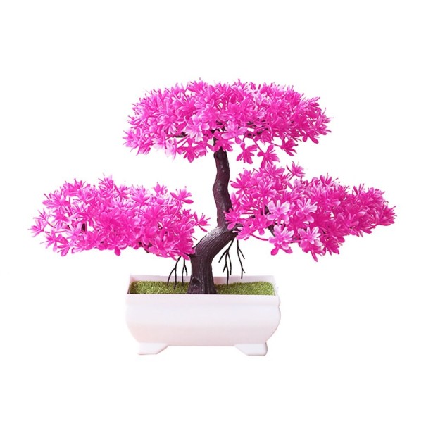 Kunstig bonsai C477 mørkerosa