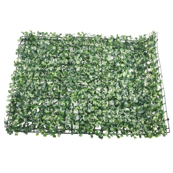 Kunstig plantevæg 40x60cm grøn plastik hækblad græsmåtte landskabssimulering græsplæne vægdekoration balkon have 1