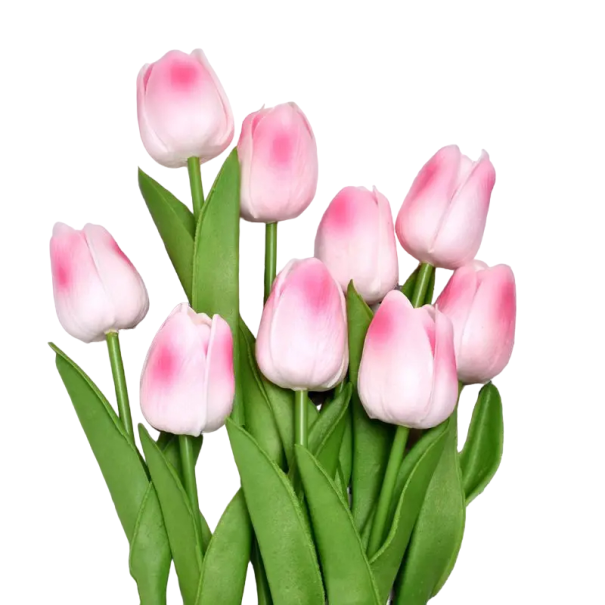Kunstige blomster til dekoration 3 stk. Sæt med kunstige tulipaner Dekorative blomster rosa