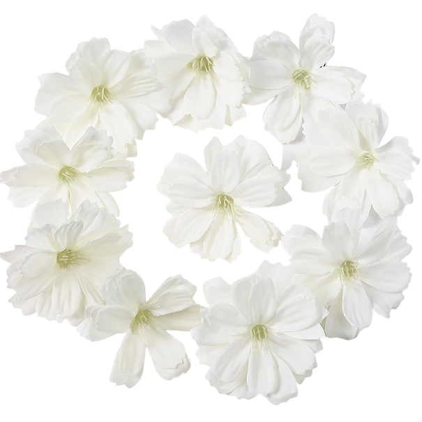 Kunstige blomster til dekoration 30 stk. Sæt med kunstige blomster Dekorative blomster hvid