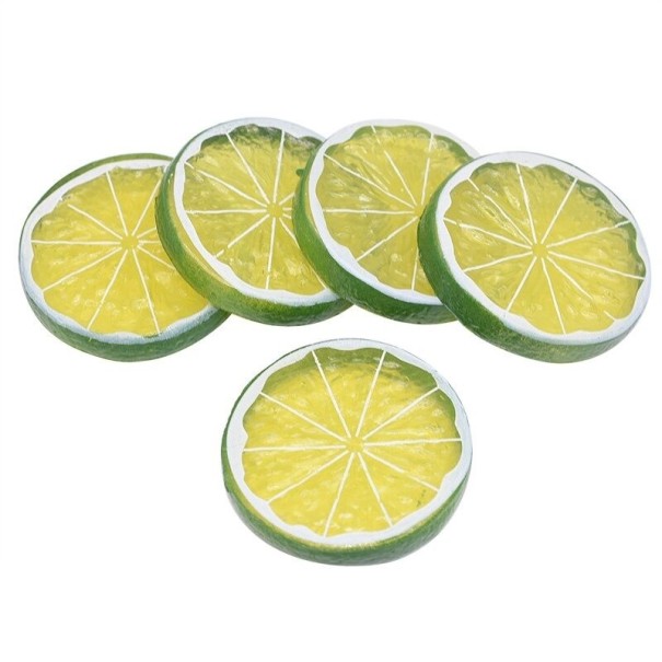 Kunstige citrusskiver 10 stk. grøn