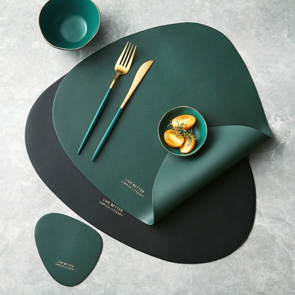 Kunstleren placemats 2 stuks