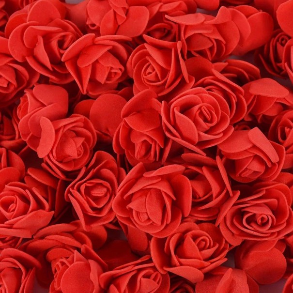 Künstliche Blumen zur Dekoration 200 Stück Set künstliche Rosen Dekorative Blumen rot
