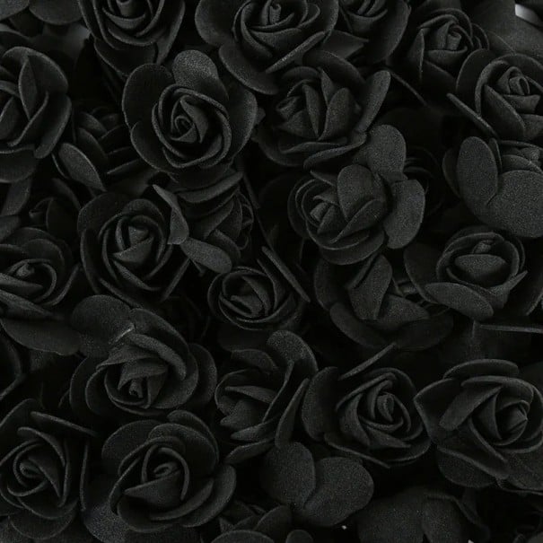 Künstliche Blumen zur Dekoration 200 Stück Set künstliche Rosen Dekorative Blumen schwarz