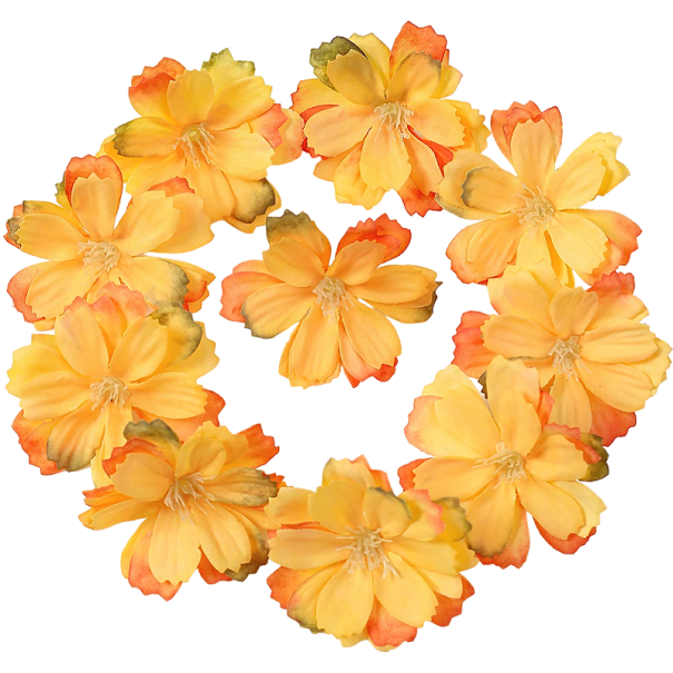 Künstliche Blumen zur Dekoration 30 Stück Set künstlicher Blumen Dekorative Blumen orange