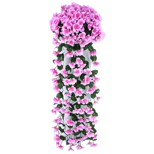 Künstliche Hängeblume 2 Stück Dekorative Kunstblume 75 cm rosa