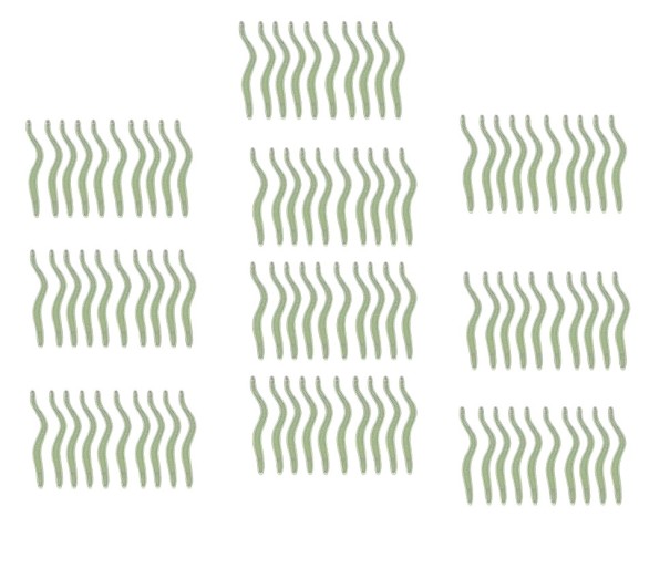 Kunstmatige wormen 3,5 cm 100 stuks 5