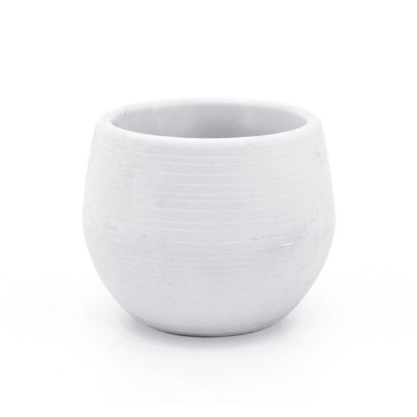 Kunststof bloempot met waterreservoir wit