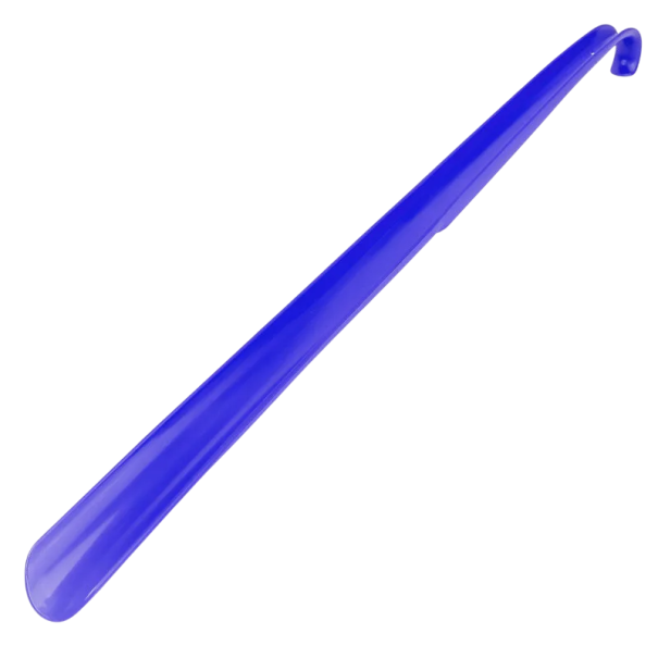 Kunststof schoenlepel 58,5 cm Lange schoenlepel Voor comfortabel schoenen dragen zonder te bukken Ergonomisch hulpmiddel van duurzaam kunststof blauw