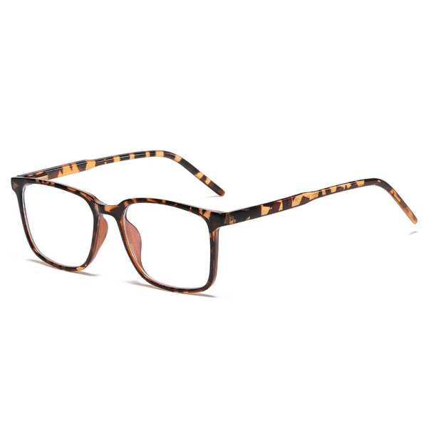 Kunststoffbrille mit Blaulichtfilter Angenehmer Tragekomfort Augenschutz bei der Arbeit am Computer Brille gegen Augenermüdung und Strahlung leopard