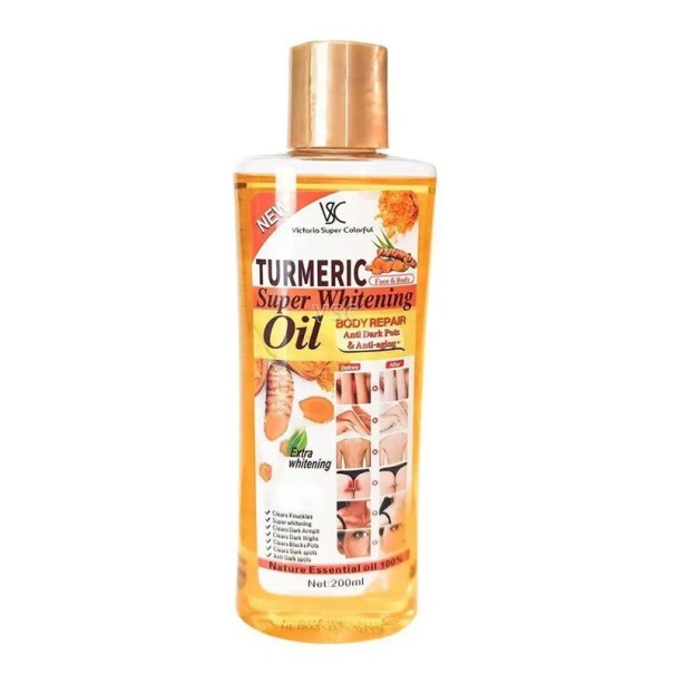 Kurkuman eteerinen hierontaöljy 200ml Kosteuttava öljy vartalolle ja kasvoille Aromaterapia Rauhoittava ihonhoito Silottava Uudistava 1