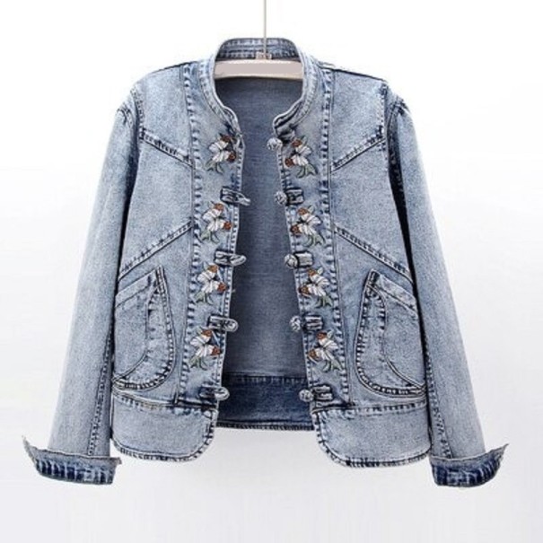 Kurtka jeansowa damska P2130 jasnoniebieski XS