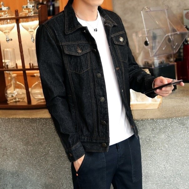 Kurtka jeansowa męska F1223 czarny XL
