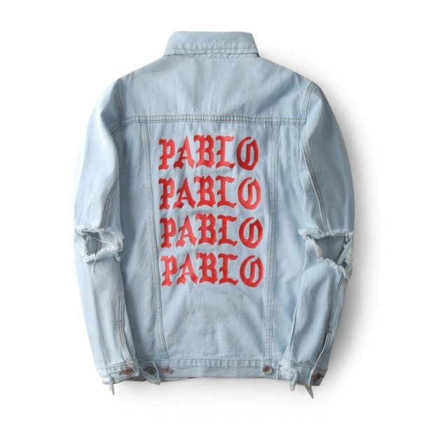 Kurtka jeansowa męska Pablo J1413 czerwony XS