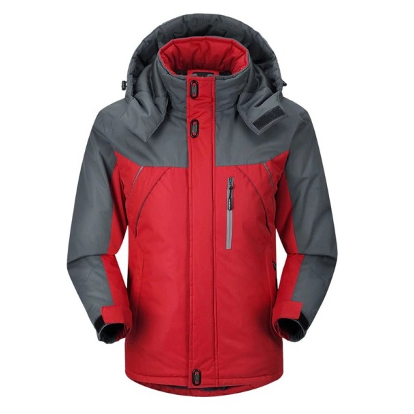 Kurtka outdoorowa męska J2603 czerwony XS