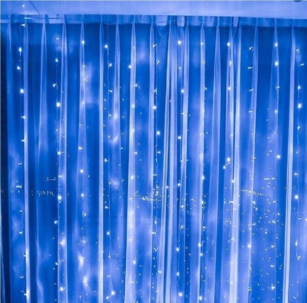 Kurtyna świetlna LED 3 x 1 m 100 LED niebieski