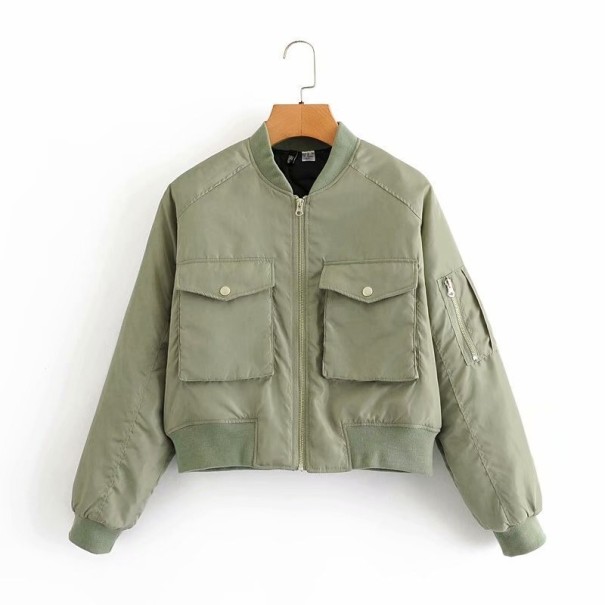 Kurze Damenjacke P1567 armeegrün XS