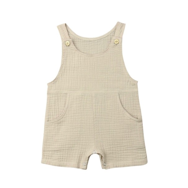 Kurzer Overall für Kleinkinder T2741 beige 3-6 Monate