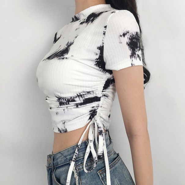 Kurzes Damen-T-Shirt mit langen Ärmeln B215 M 5
