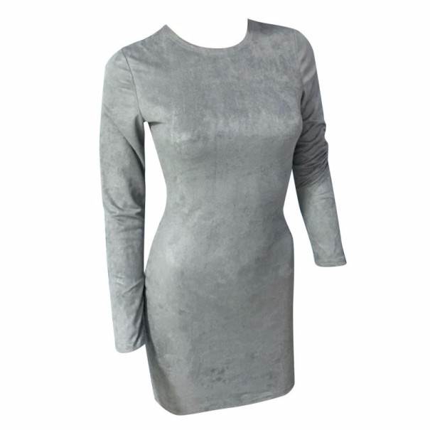 Kurzes Herbstkleid grau M