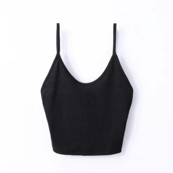 Kurzes Tanktop für Damen A1247 schwarz M