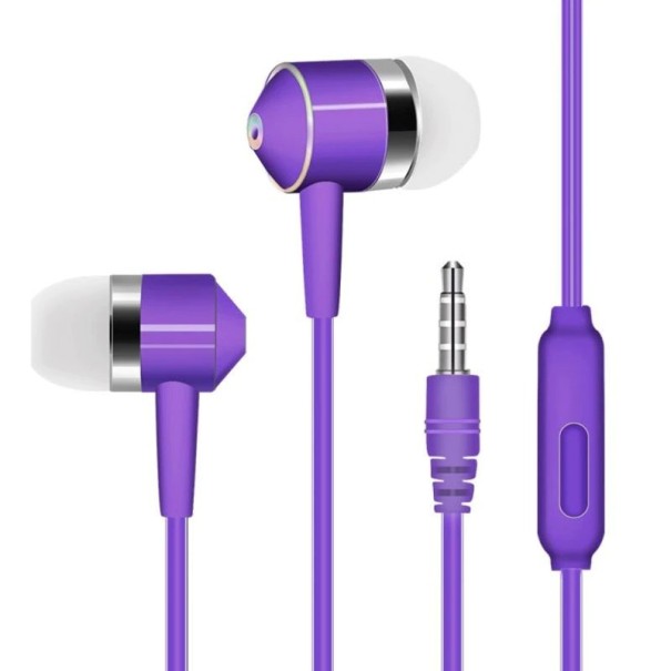 Kuulokkeet mikrofonilla K1933 violetti