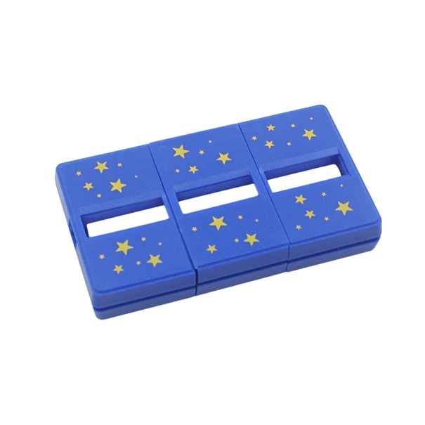 Kúzelnícky trik Zlomená ceruzka 9 x 5 x 1 cm Magická oprava ceruzky Hviezdny dizajn Detská hračka Jednoduché kúzlo pre začiatočníkov Klasický trik modrá
