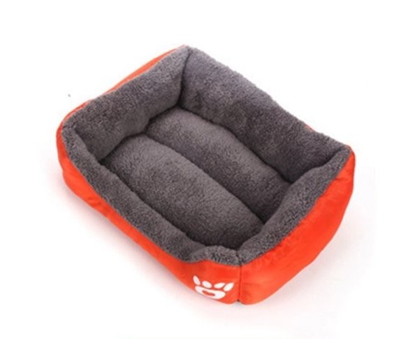 Kvalitets hundeseng orange M