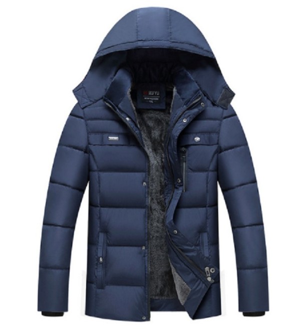 Kvalitní pánská bunda na zimu J1962 modrá XL