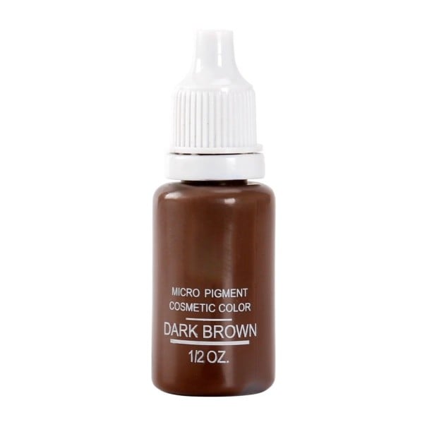 Kvalitní semipermanentní tetovací inkoust Barevný inkoust na tetování a permanentní make-up Tetovací barva pro dočasné tetování a make-up 15 ml dark brown