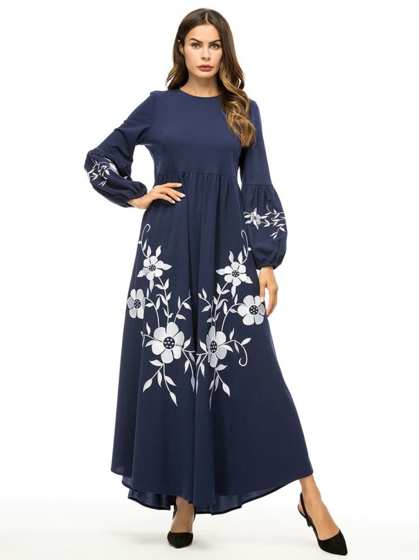 Kvetované šaty plus size A1 S