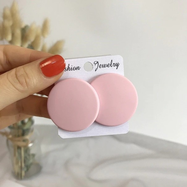 Kvinders hængende øreringe G389 lyserosa 2