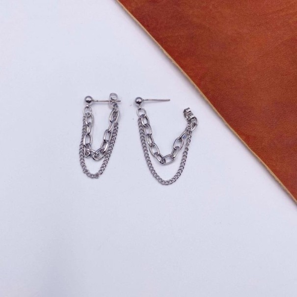 Kvinders hængeøreringe G290 sølv