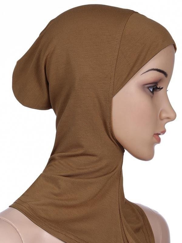 Kvinders hijab brun