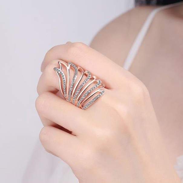 Kvinders ring englevinge D2809 gammelrosa
