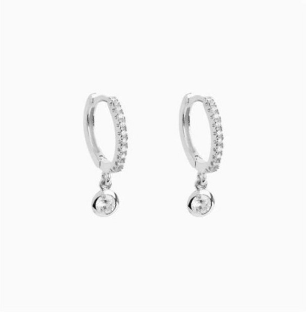Kvinnors bågeörhängen R55 silver 2