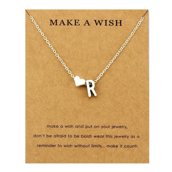 Kvinnors brev och hjärta halsband R