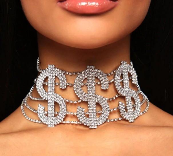 Kvinnors choker halsband dollar