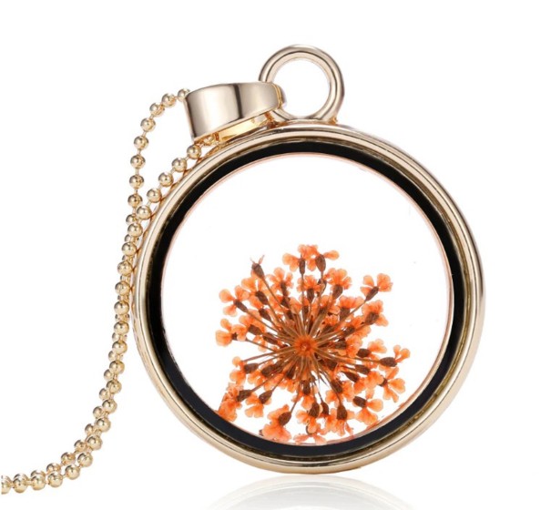 Kvinnors halsband med en blomma i en cirkel 5