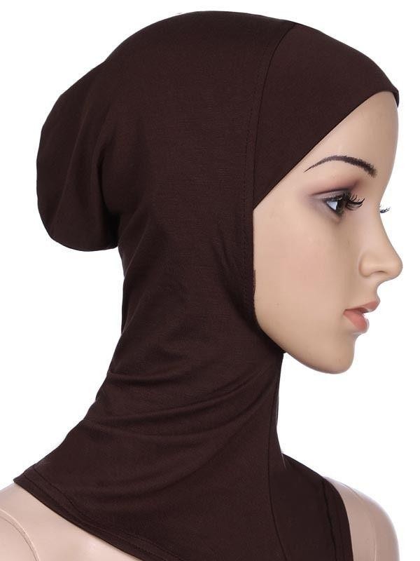 Kvinnors hijab mörkbrun