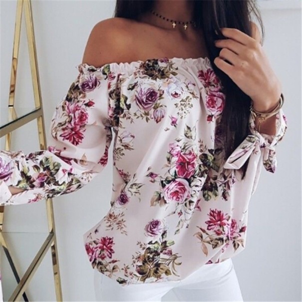 Kvinnors off-shoulder blus S 2