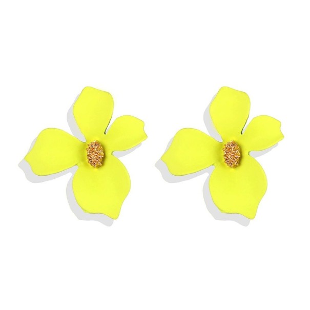Kvinnors örhängen blommor G554 gul