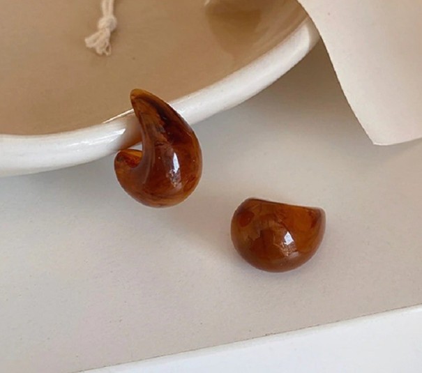 Kvinnors örhängen G603 brun