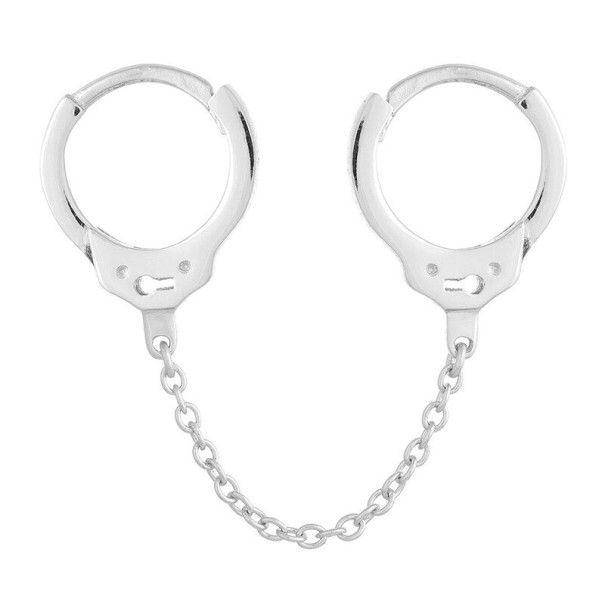 Kvinnors örhängen med tvåhåls muddar silver