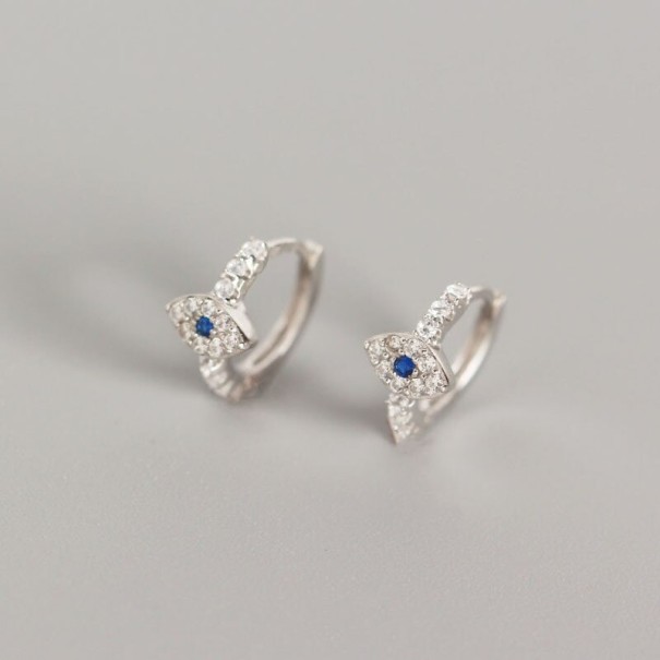 Kvinnors örhängen öga H793 silver 1