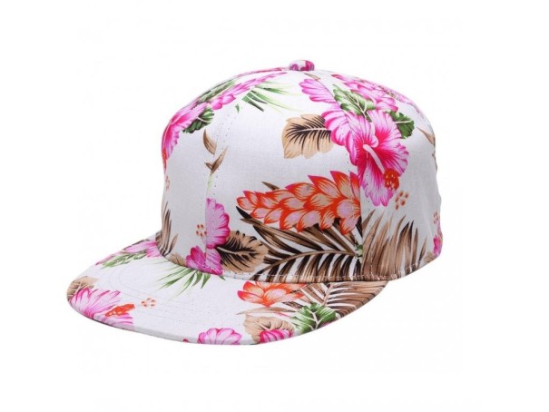 Kvinnors snapback med blommor 4