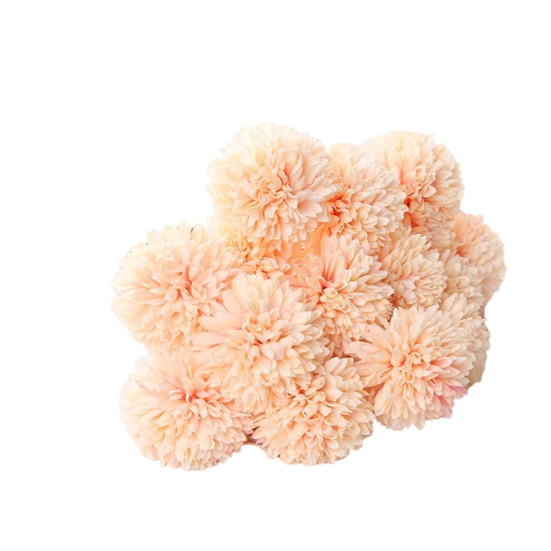 Kwiat hortensji dekoracyjnej 29 cm 3 szt morela