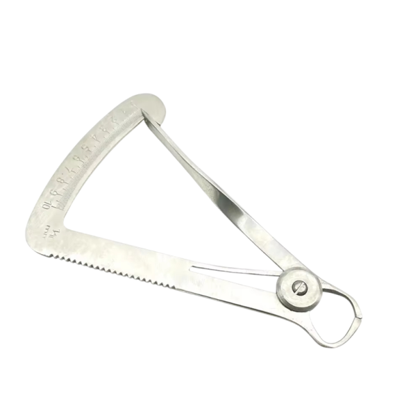 Laboratorium tandmeetinstrument 0–10 mm Voor wasmodellen Roestvrij staal Dubbele schaal Glijdende meetlat 1