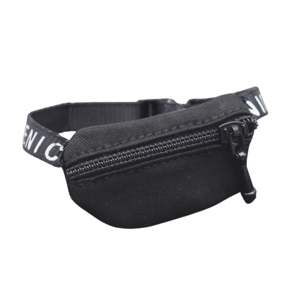 Labubu crossbody tas 17 cm Stijlvolle mini heuptas met rits Verschillende kleuren Kleine schoudertas Originele accessoire voor onderweg zwart